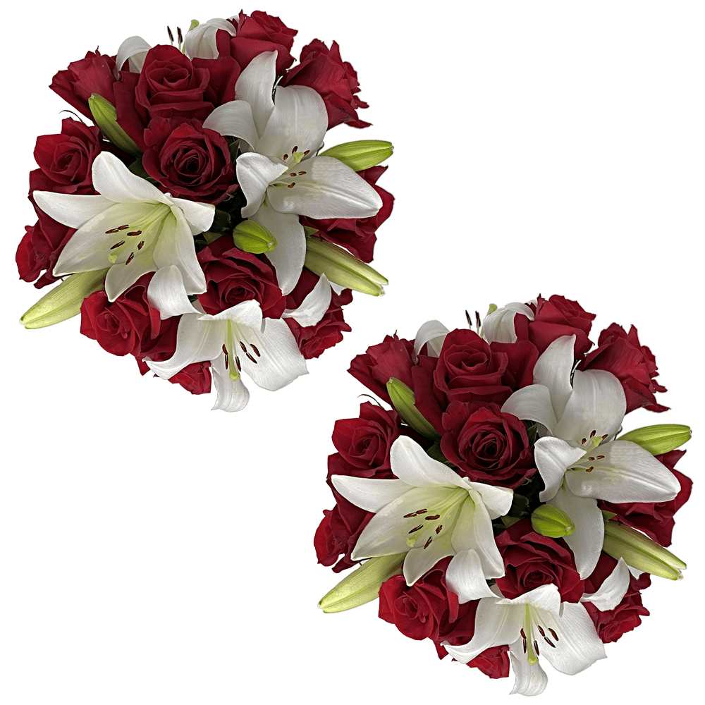 Flower Bouquet Red and White Online