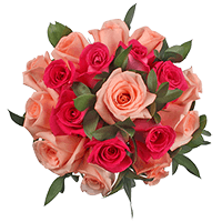 (HB) CP Dark Light Pink Rose Arrangement 9 Centerpieces For Delivery to Lafayette, Louisiana
