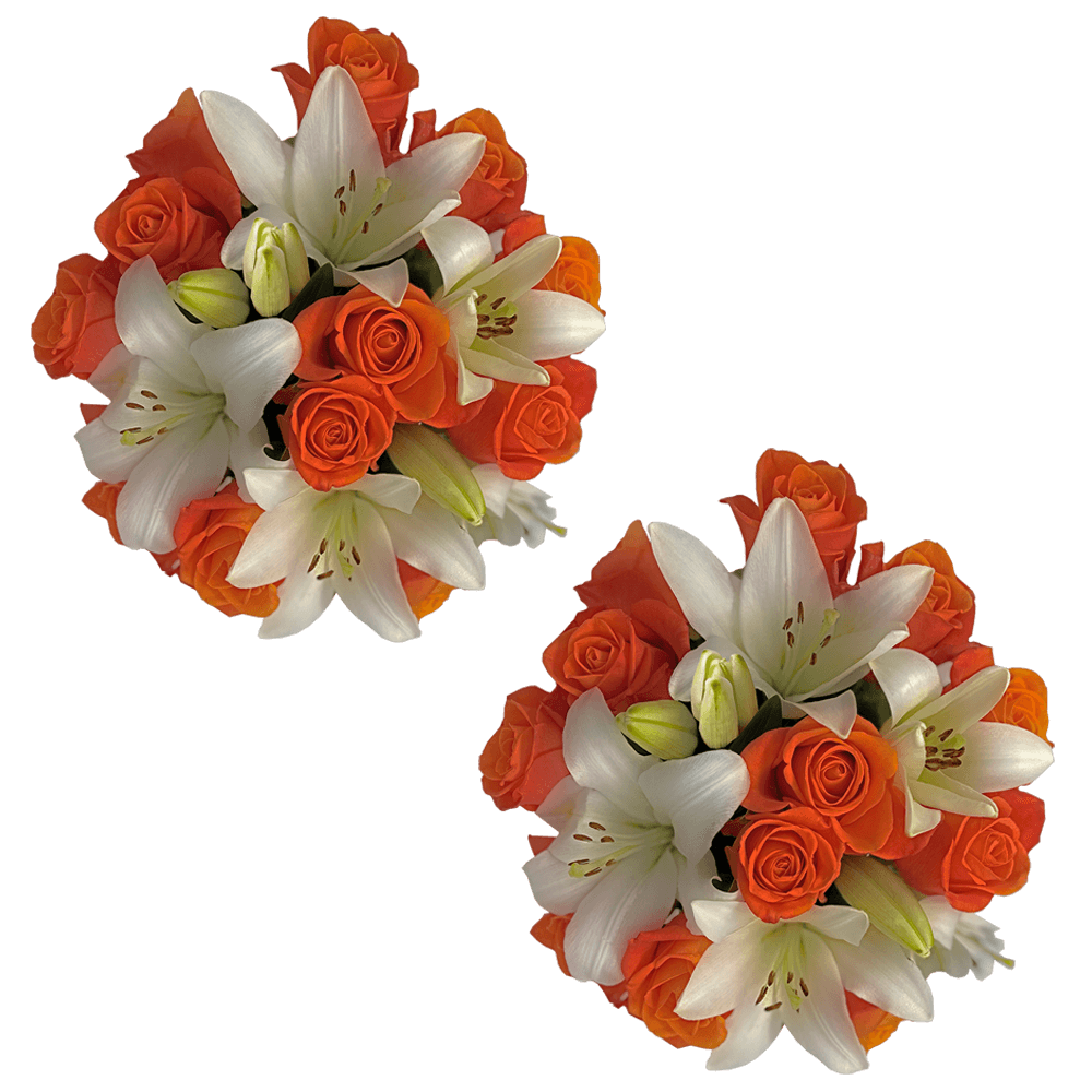 Flower Bouquet Orange and White Online