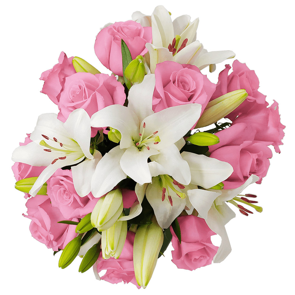 Fresh Flower Bouquets Pink and White for Sale