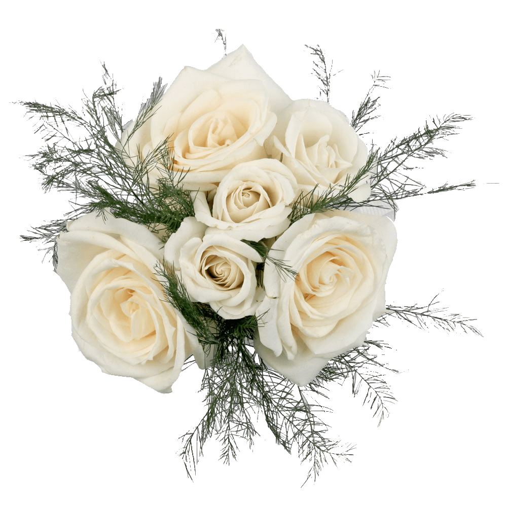 Fresh Flower Ivory Green Small European Bouquet For Sale