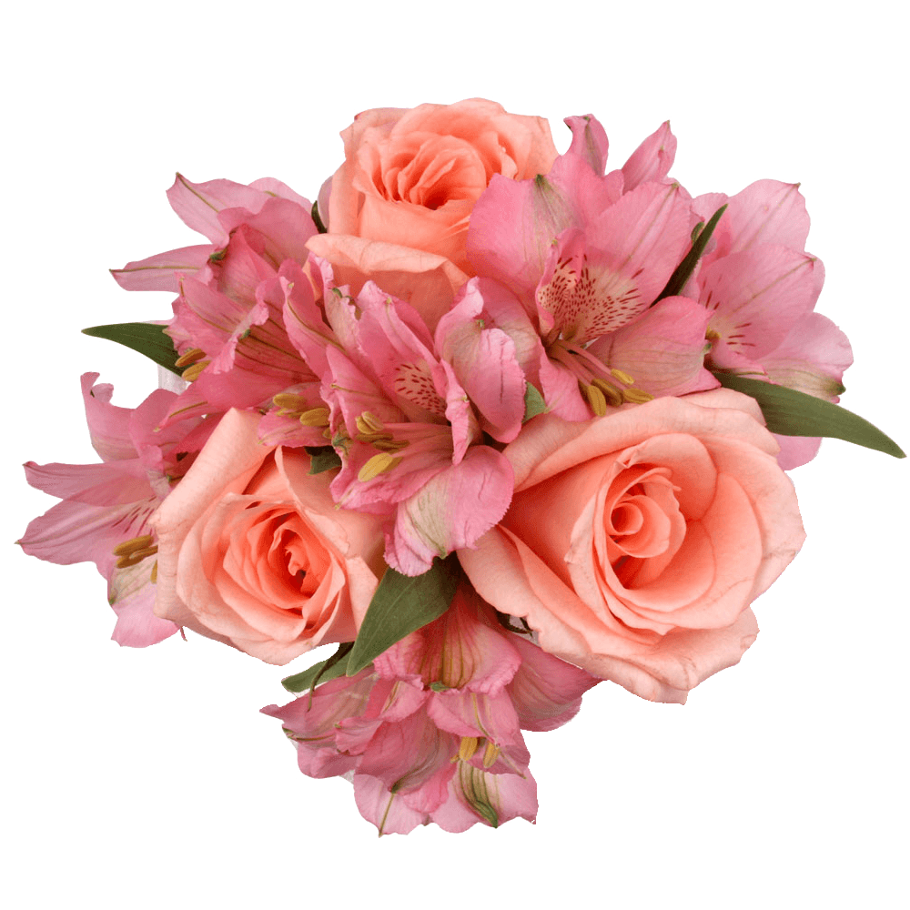 Fresh Flower Pink Small European Bouquet For Sale