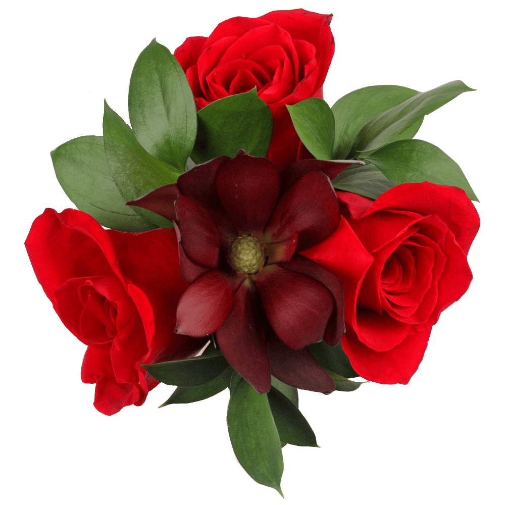 Fresh Flower Red Green Small European Bouquet For Sale