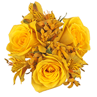 (OC) Small Euro Yellow Rose Kangaroo Alstro 2 Arrangement For Delivery to New_Jersey