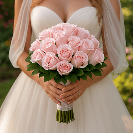 Bridal Bouquet with Light Pink Roses