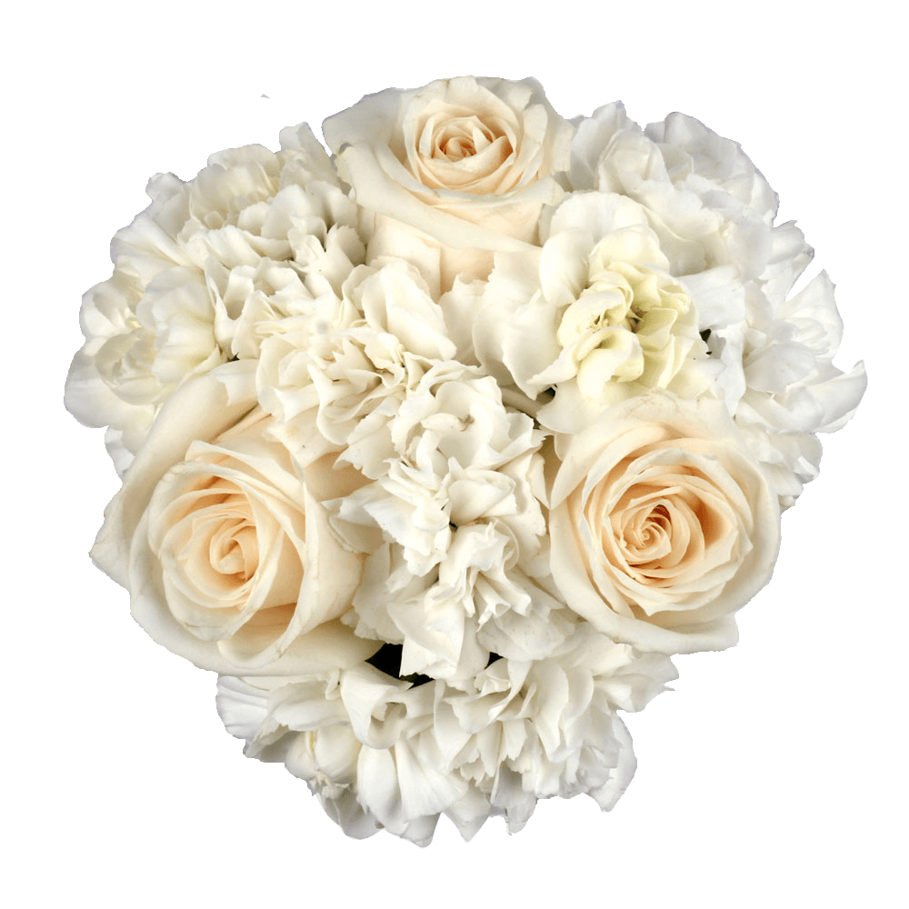 Fresh White Small European Bouquets Online Delivery