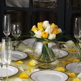 (2BDx20) CP Romantic Yellow and White Roses 12 Bouquets