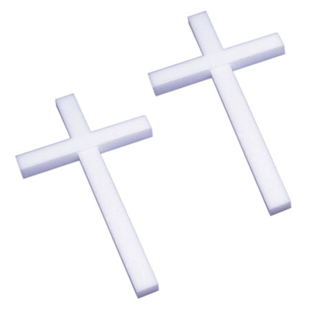(OASIS) 24 White STYROFOAM® Cross - 6 - 4