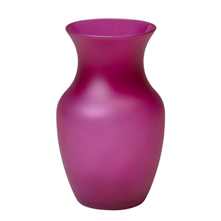 12 Strong Pink Matte Rose Vases