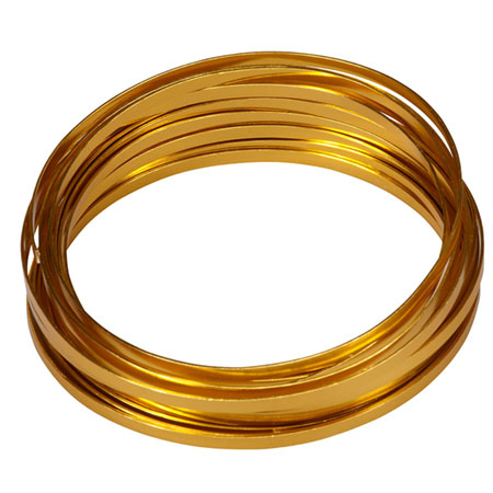 (OASIS) Flat Wire, Gold, 3/16W, 32.8 ft. roll CS X 10 / 40-02771-CASE