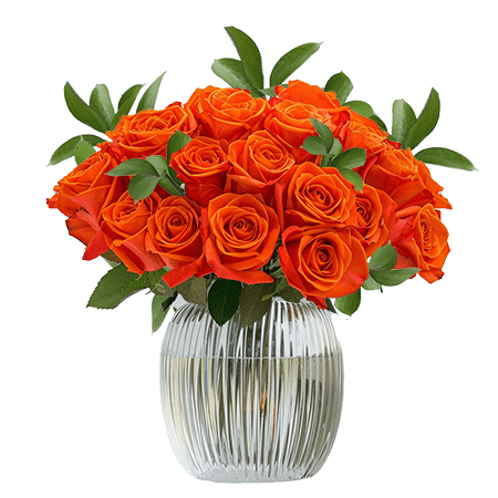 (2BDx20) CP Royal Orange Roses 12 Centerpieces