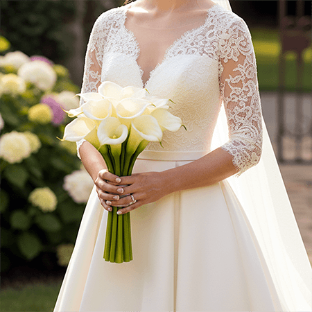 Bridal Bouquet with White Calla Lilies