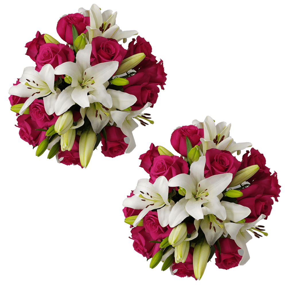 Hot Pink and White Flower Bouquets Next Day Delivery