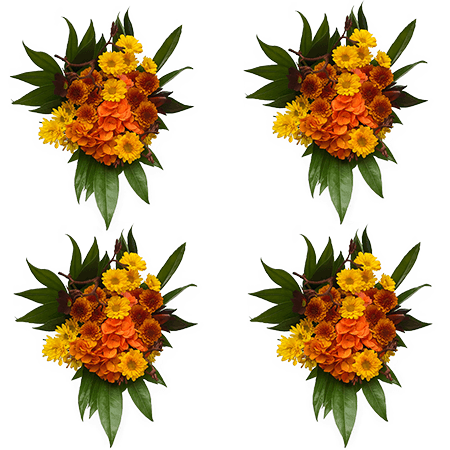 (QB) Arrangement Thanksgiving Bqt Lets Eat 8 Bouquets