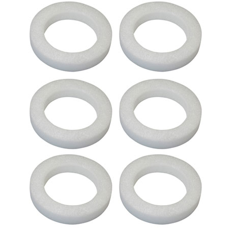 (OASIS) Polystyrene Beveled Wreath, White 24 CS X 12 / 27-24155-CASE