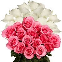 Dark Pink Roses & Callas For Delivery to Punta_Gorda, Florida