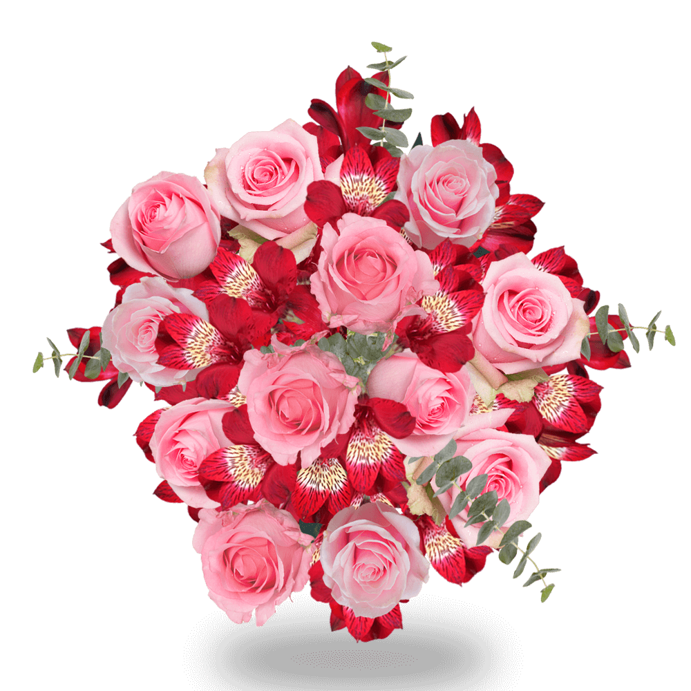 Online Pink and Red Flowers Bouquet