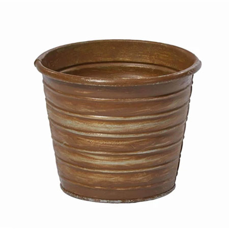 (OASIS) Tin Pot, 4-1/2 Rust CS X 12 / 45-22010-CASE