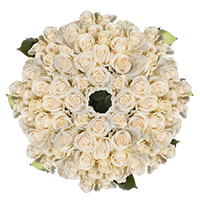 (2HB) 400 Roses Sht Ivory 16 Bunches For Delivery to North_Dakota