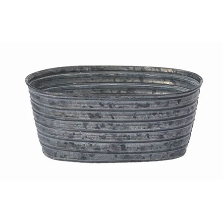 (OASIS) Tin Oval, 8-1/2 Galvanized CS X 12 / 45-22022-CASE