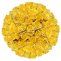 (2HB) Rose Sht Yellow 20 Bunches For Delivery to Utah, Local.Globalrose.Com