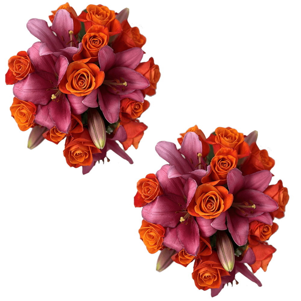 Orange and Pinks Flower Bouquets Next Day Delivery