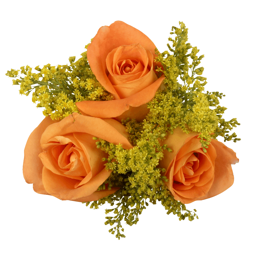 Orange Centerpieces for Tables Roses Solidago Flowers
