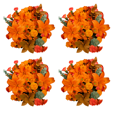 (QB) Arrangement Orange Fall Flowers
