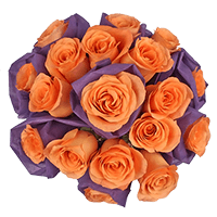 (HB) CP Orange Rose Floral 9 Centerpieces For Delivery to Madera, California