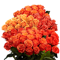 (QB) Rose Sht Orange 4 Bunches For Delivery to New_York