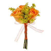 Small European Orange Rose Solidago Qty Arrangement For Delivery to High_Point, North_Carolina