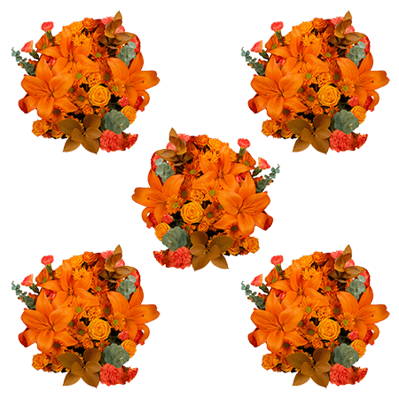 (HB) Arrangement Orange Fall Flowers