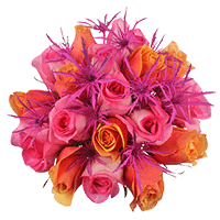 (HB) CP Wedding Pink Orange Rose Greens 9 Centerpieces For Delivery to New_Mexico