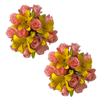 Spectacular Bqt Pink Yellow Qty For Delivery to Maine