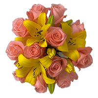 Spectacular Bqt Pink Yellow For Delivery to Hawaii