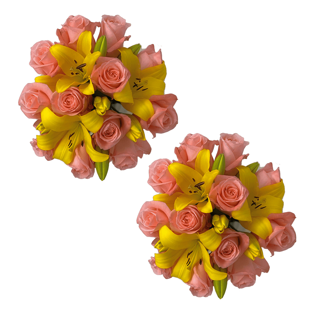 Pink and Yellow Next Day Flower Bouquets