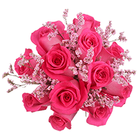 (HB) CP Pink Rose Limonium Decoration 14 Centerpieces For Delivery to Lock_Haven, Pennsylvania