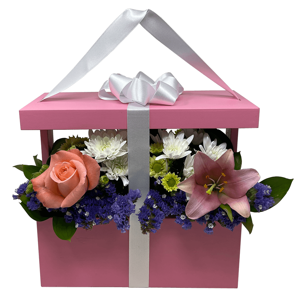 Pink Gift Box Mothers Day Arrangements Next Day Next Day