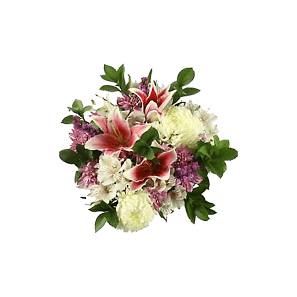 Pink Oriental Lilies Mums Liatris Arrangements Wedding Flowers Online