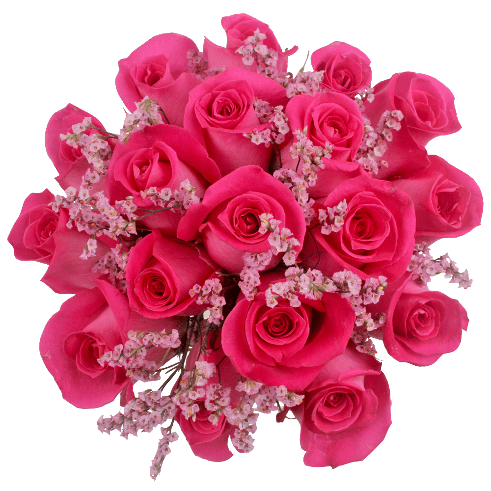 Pink Roses with Limonium Wedding Decoration Centerpieces