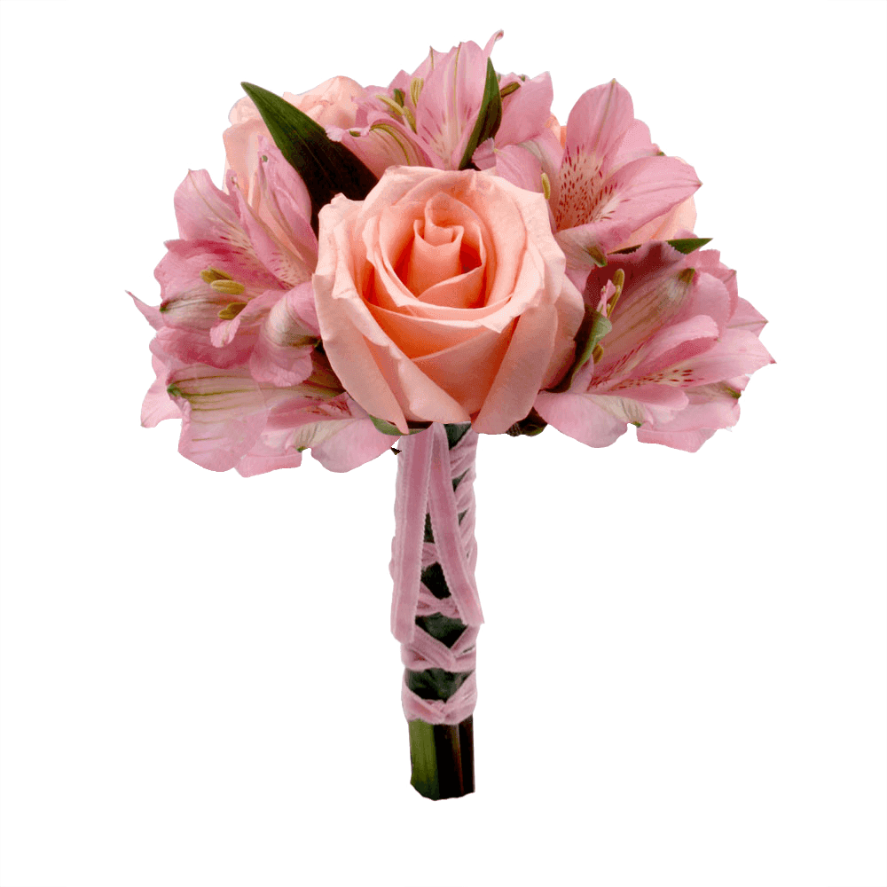 Small European Pink Rose Alstro Qty Arrangement For Delivery to Palm_Springs, California
