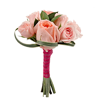 (OC) Small European Pink Rose Ruscus 1 Arrangement For Delivery to San_Luis_Obispo, California