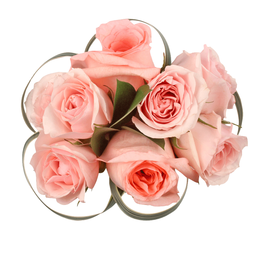 Pink Wedding Flower Arrangements Roses with Fillers