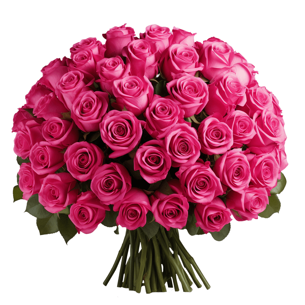 Premium Beautiful Hot Pink Roses