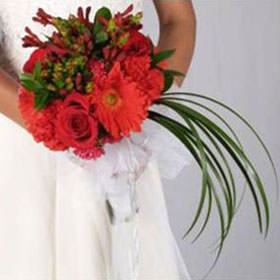 Premium Red Bridal Bouquet