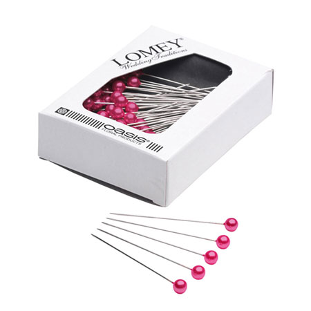 (OASIS) 2 Lomey Corsage Pin, Strong Pink - 0965