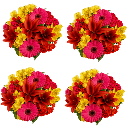 (QB) Arrangement Purple Fall Flowers