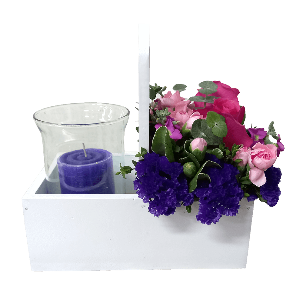 (OC) Arrangement Purple Spring Mday 1 Arrengement (OM) For Delivery to Arvada, Colorado