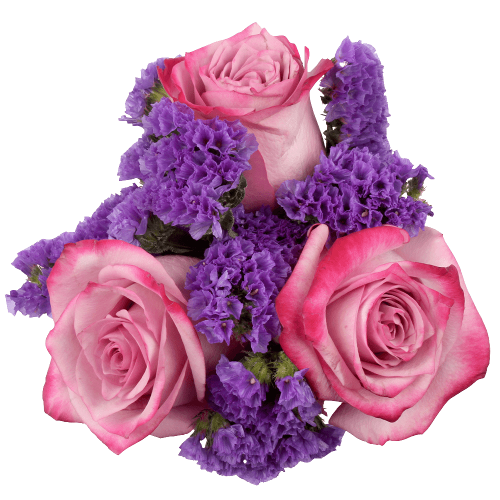 Purple Table Arrangements with Lavender Roses