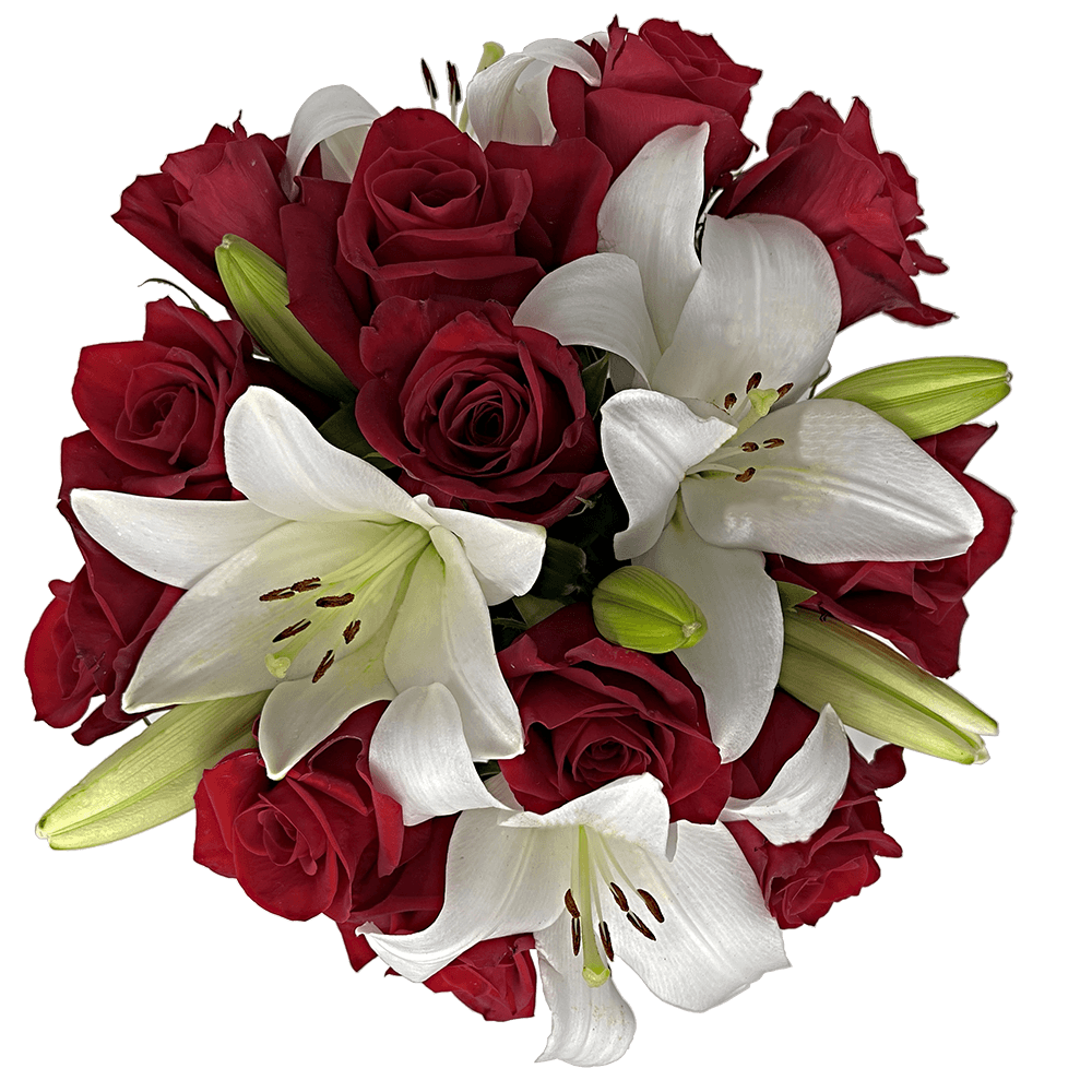 Red and White Flower Bouquets for Sale